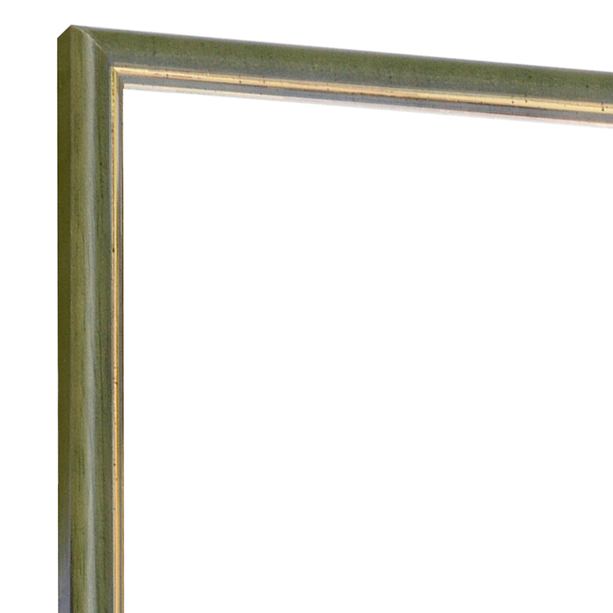 Profil ayous îmbinat Lățime 13 mm - verde cu fir argintiu - De colț
