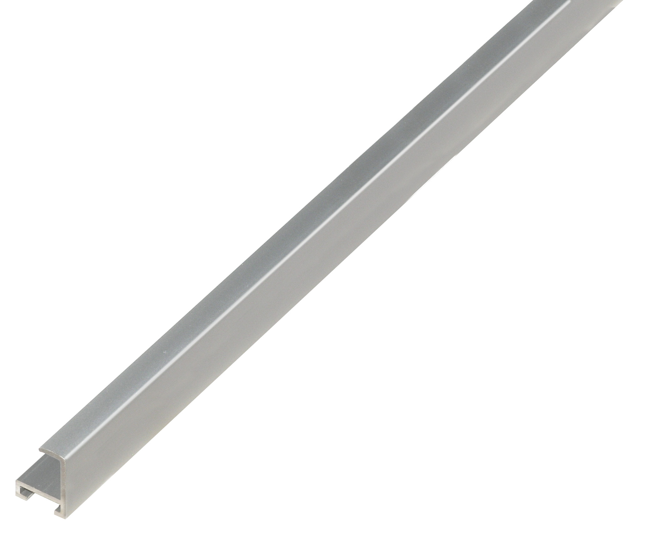 Profil din aluminiu plat serie 12 argintiu satinat - 1004