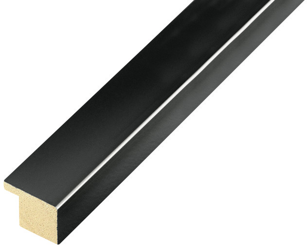 Profil ayous plat Lățime 20 mm Înălțime 14 - negru lucios - 13NERO
