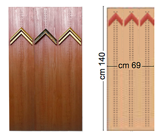 Panou pt. mostre de profile - 140 cm - 3 rânduri