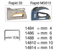 Capse pt. Rapid - înălțime 10 mm - Pachet 5.000 buc.