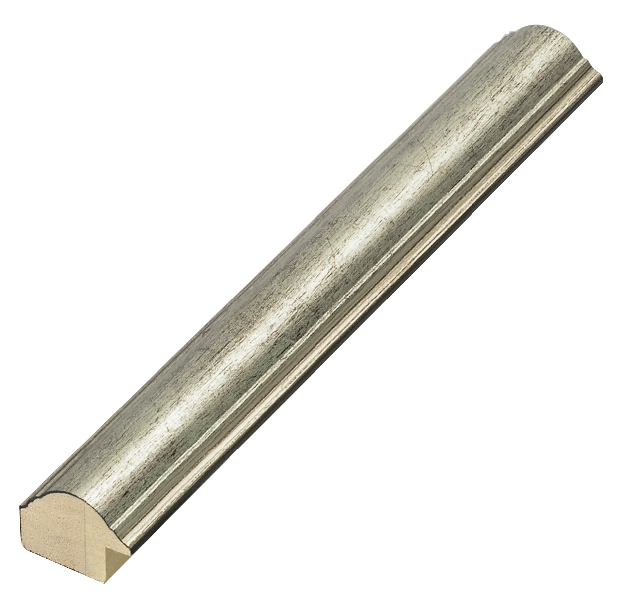 Profil pin îmbinat Lățime 25 mm Înălț.19 - forma rotunjită - argintiu - 166ARG