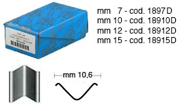 Capse pentru capsatoare Joint cu dublă ascuțire - 10mm - 3000 buc.