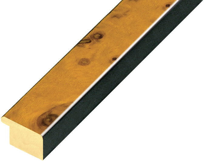 Profil radica plat 20 mm - finisaj lucios culoarea mierii