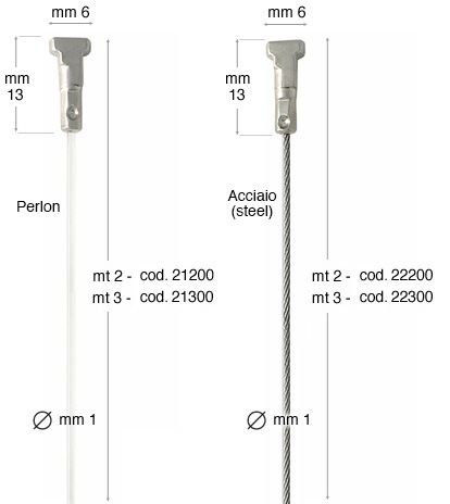 Fir de oțel 1 mm cu bloc Twister Micro - 3 metri