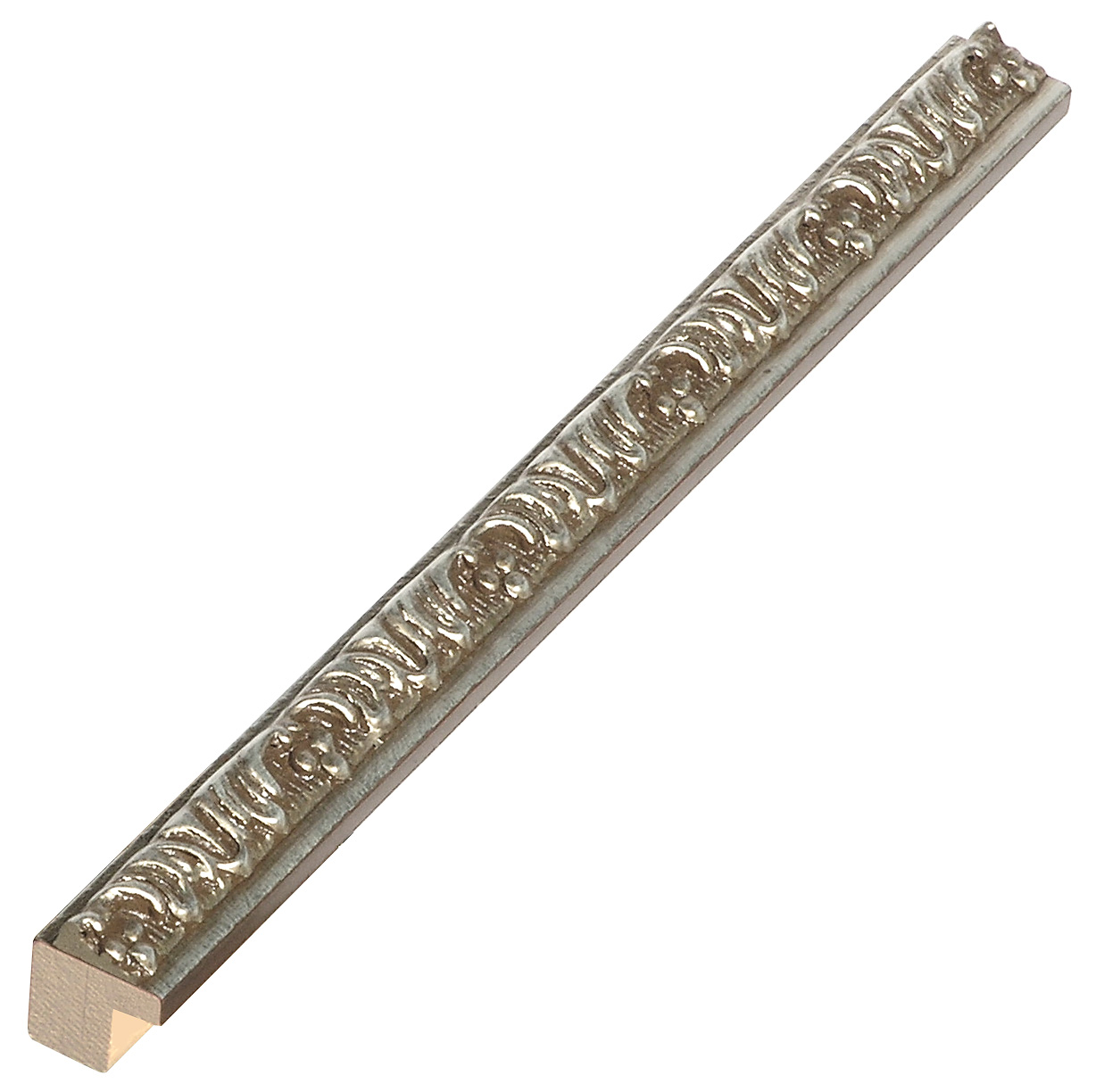 Profil pin îmbinat Lățime 16 mm Înălțime 17 - argintiu cu decorațiuni