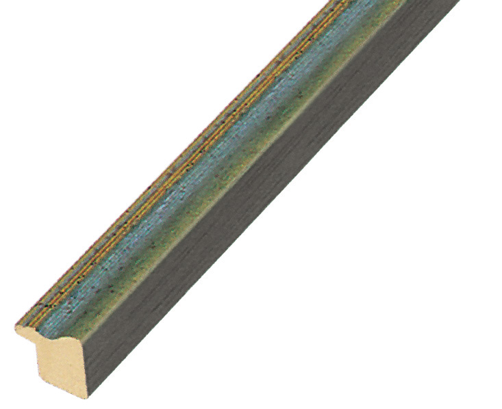 Profil ayous Lățime 15 mm - finisaj verde mat cu fir auriu