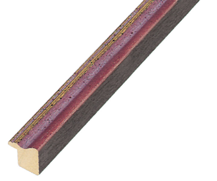 Profil ayous Lățime 15 mm - finisaj violet mat cu fir auriu