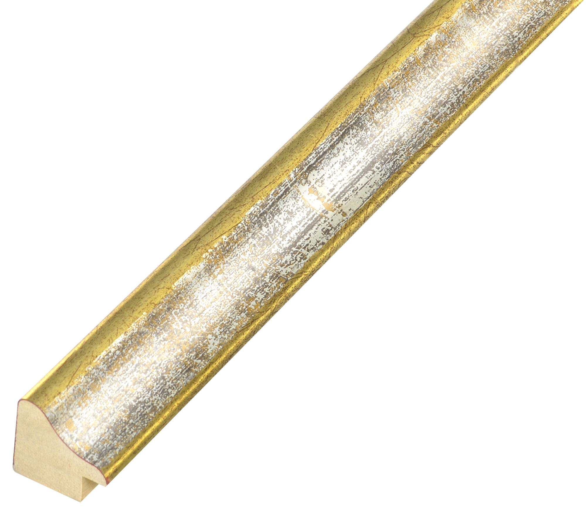 Profil ayous îmbinat Lățime 23 mm Înălțime 22 - auriu, canelură gri - 254GRIGIO