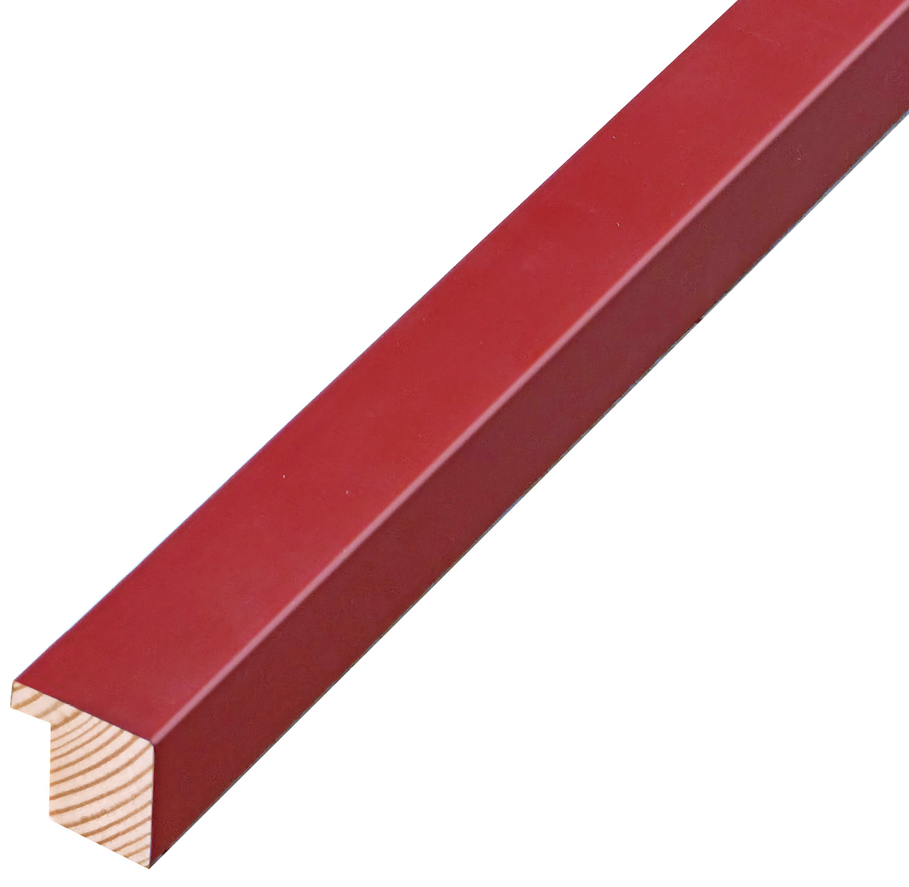 Moulding finger-jointed pine, width 20mm, height 20 - Burgundy - 26BORDEAUX
