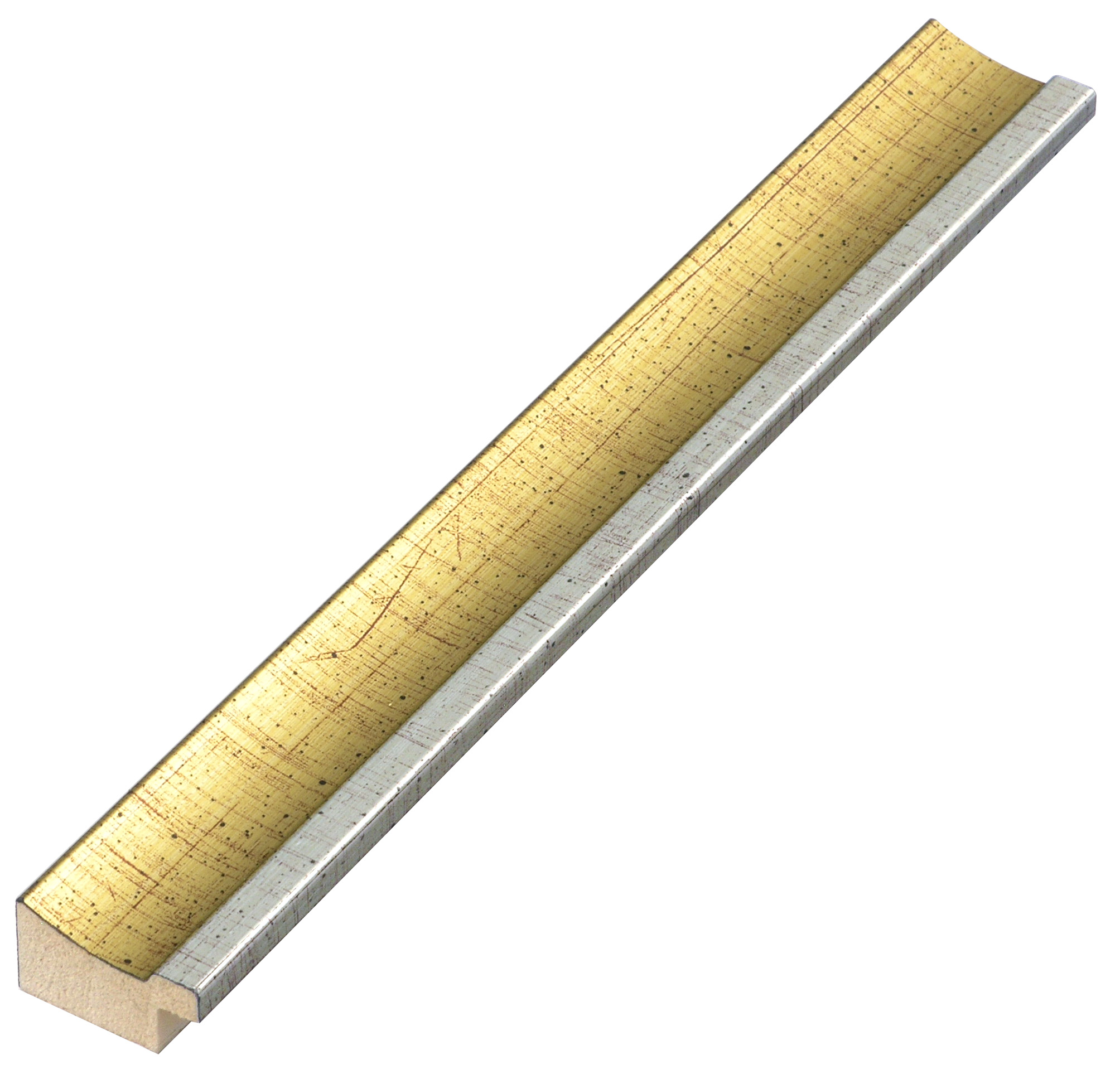 Profil pin îmbinat Lățime 25 mm - finisaj auriu cu fir argintiu - 282OROARG