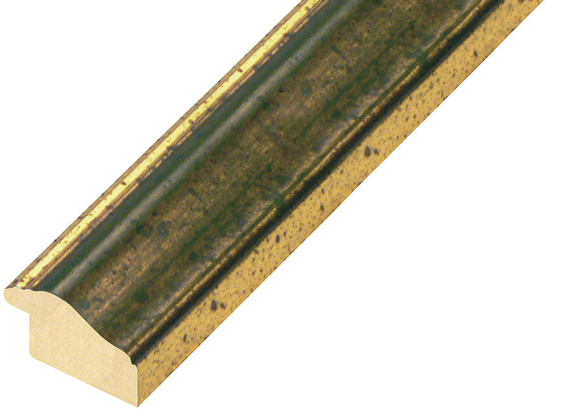 Profil ayous Lățime 30 mm - finisaj auriu cu bandă verde