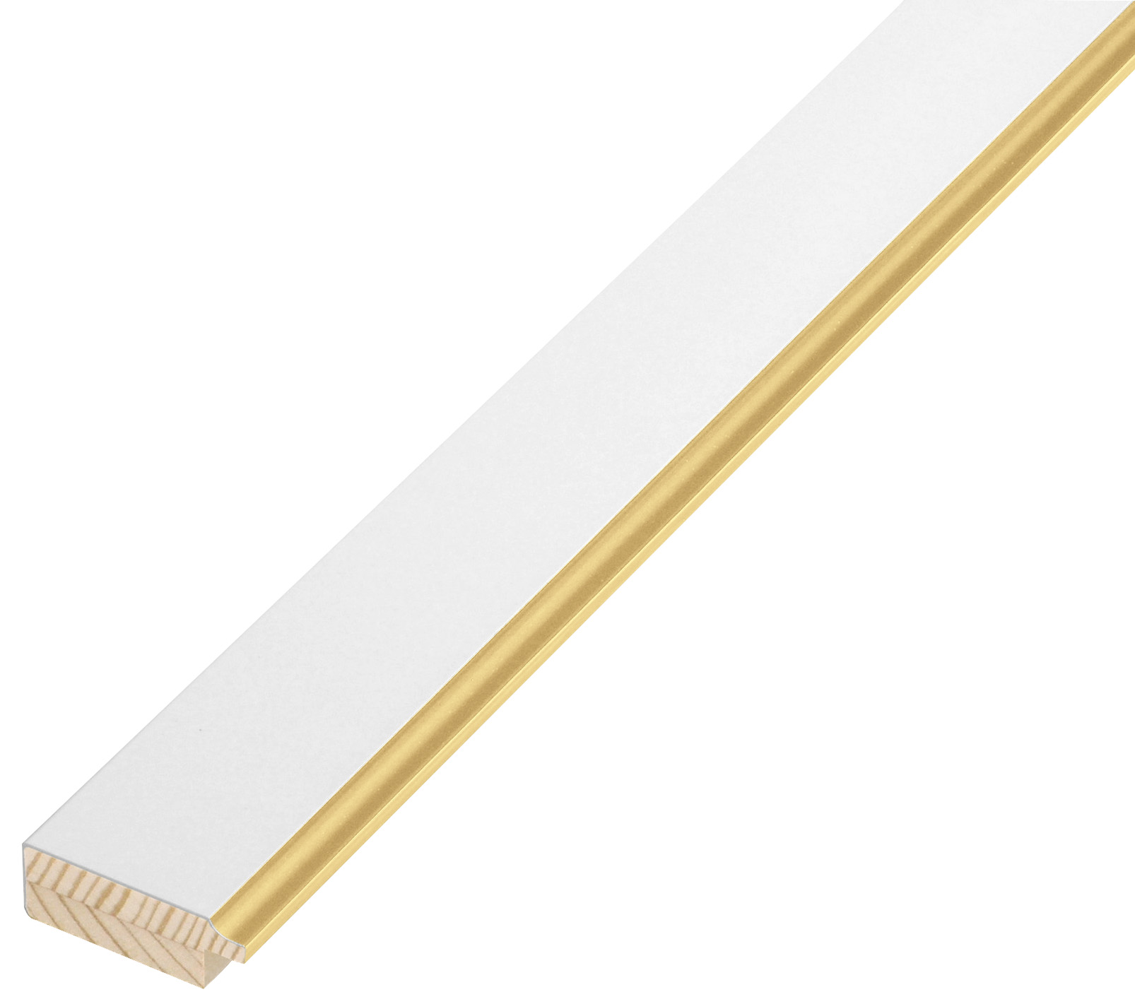Profil pin îmbinat - Lățime 34mm Înălțime 12 - Alb, fir auriu - 34BIANCORO