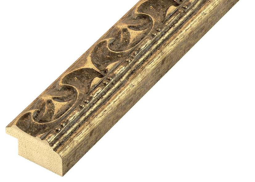 Profil ayous finisaj auriu cu decorațiuni în relief