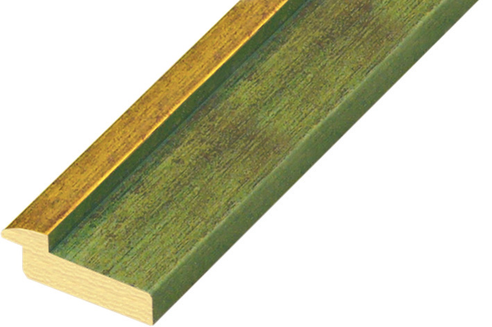 Profil pin îmbinatLăț.39 mm - finisaj verde iarbă și fir auriu