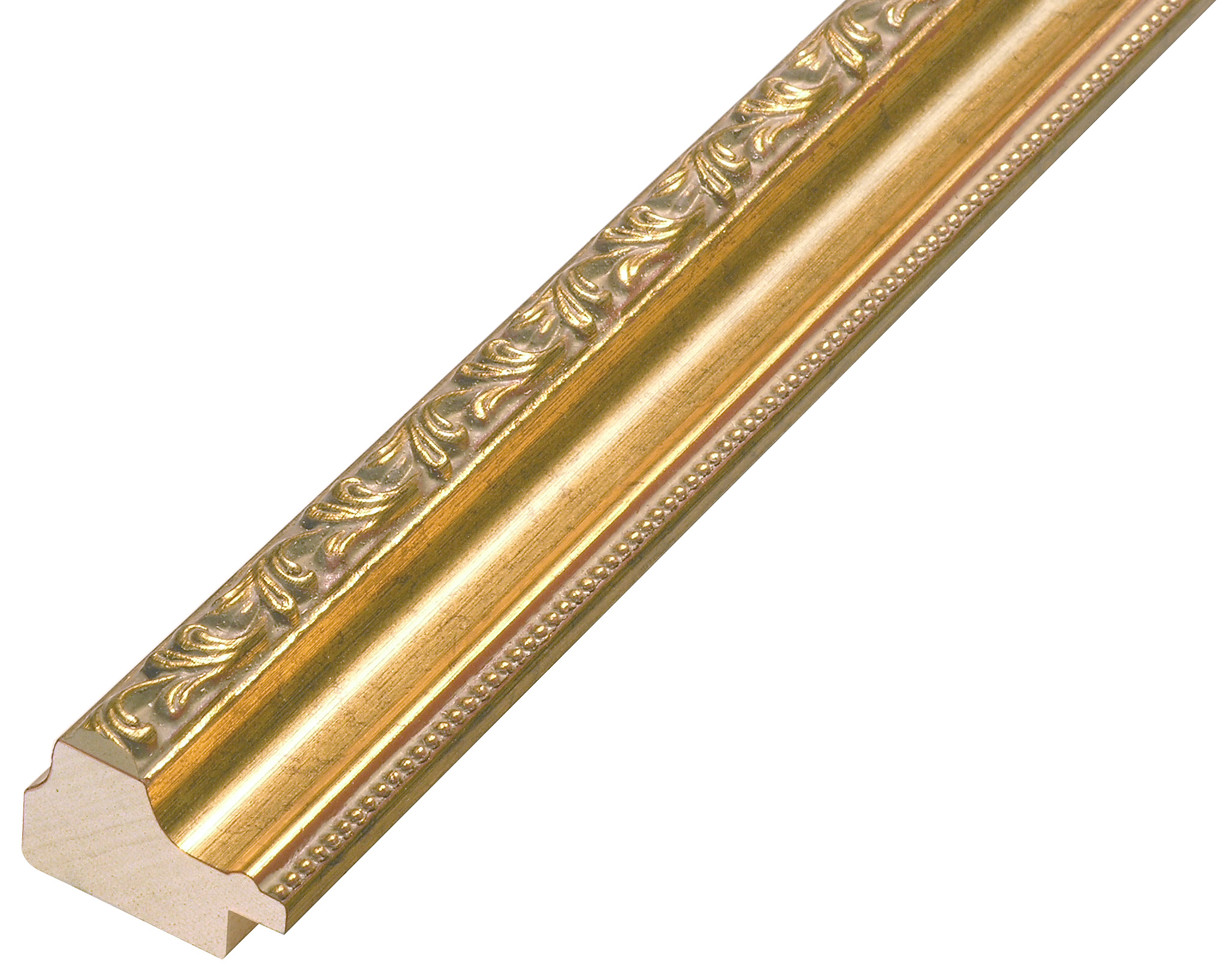 Profil pin îmbinat Lăț.32 mm Înălț.22 - auriu cu decorațiuni în relief - 392ORO