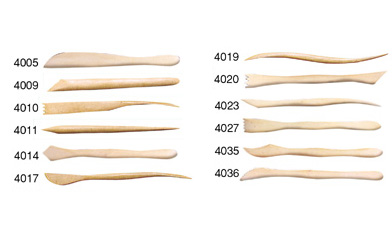 Set complet de 11 unelte de lemn pt. modelare de 20 cm