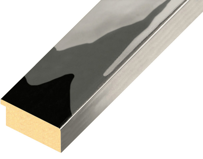 Profil ayous plat Lățime 40 mm Înălțime 16 - Argintiu lucios