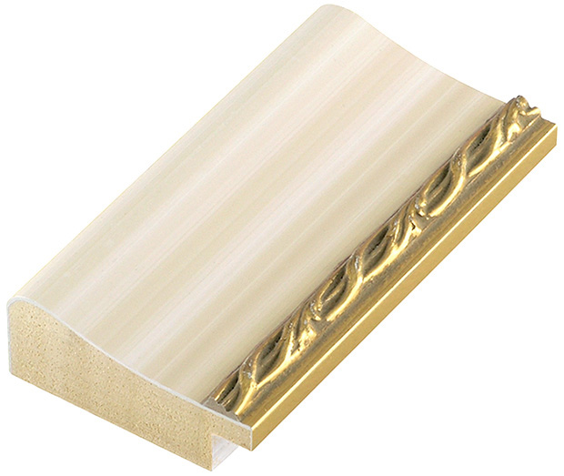 Profil pin lamelar pt. pass - Lățime 40 mm - cu decorațiuni aurii