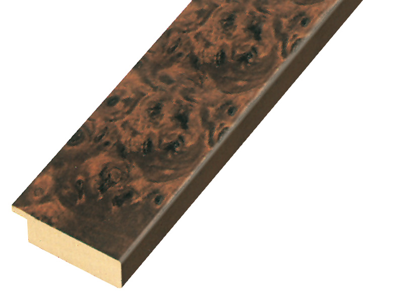 Profil radica plat 40 mm - finisaj mat culoare maro