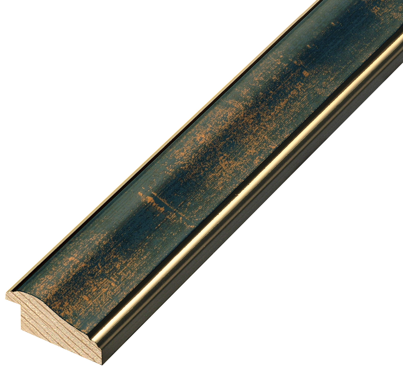 Profil de pin îmbinat - Lățime 40 mm - Înălțime 19 mm - Albastru