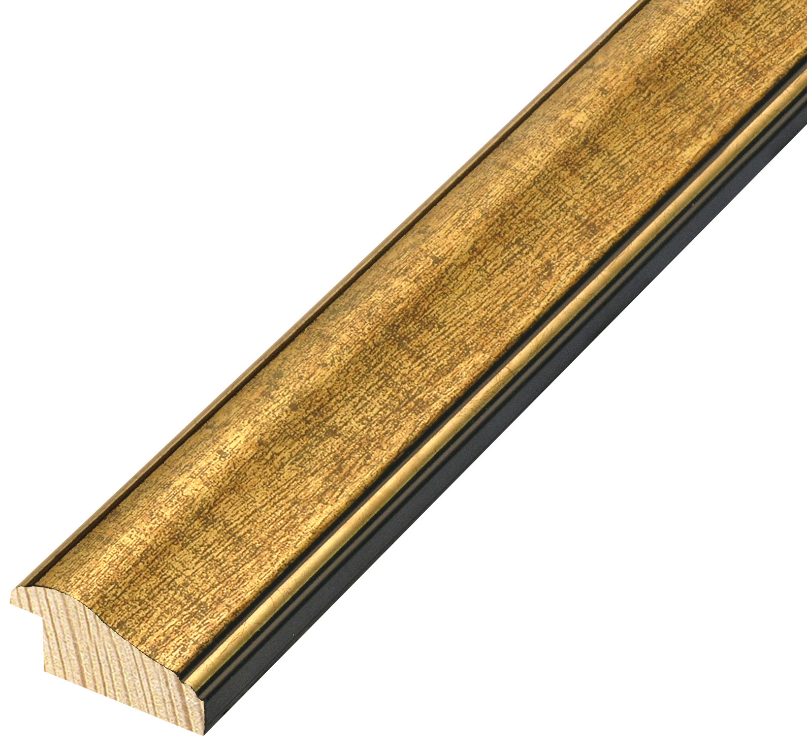 Profil de pin îmbinat - Lățime 40 mm - Înălțime 19 mm - Auriu închis