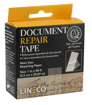 Bandă de reparare a documentelor fără acizi - mm 25x30 m