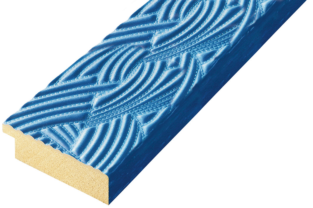Profil ayous Lățime 65 mm - decorațiuni în relief culoare albastru - 459BLU