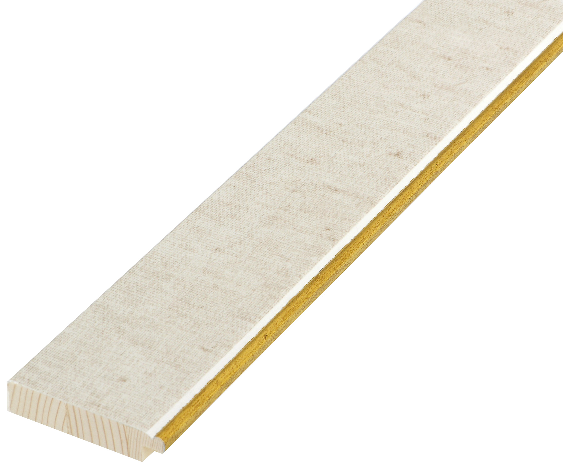 Profil pin lamelar pt. pass - Lățime 45 mm - efect pânză și fir auriu