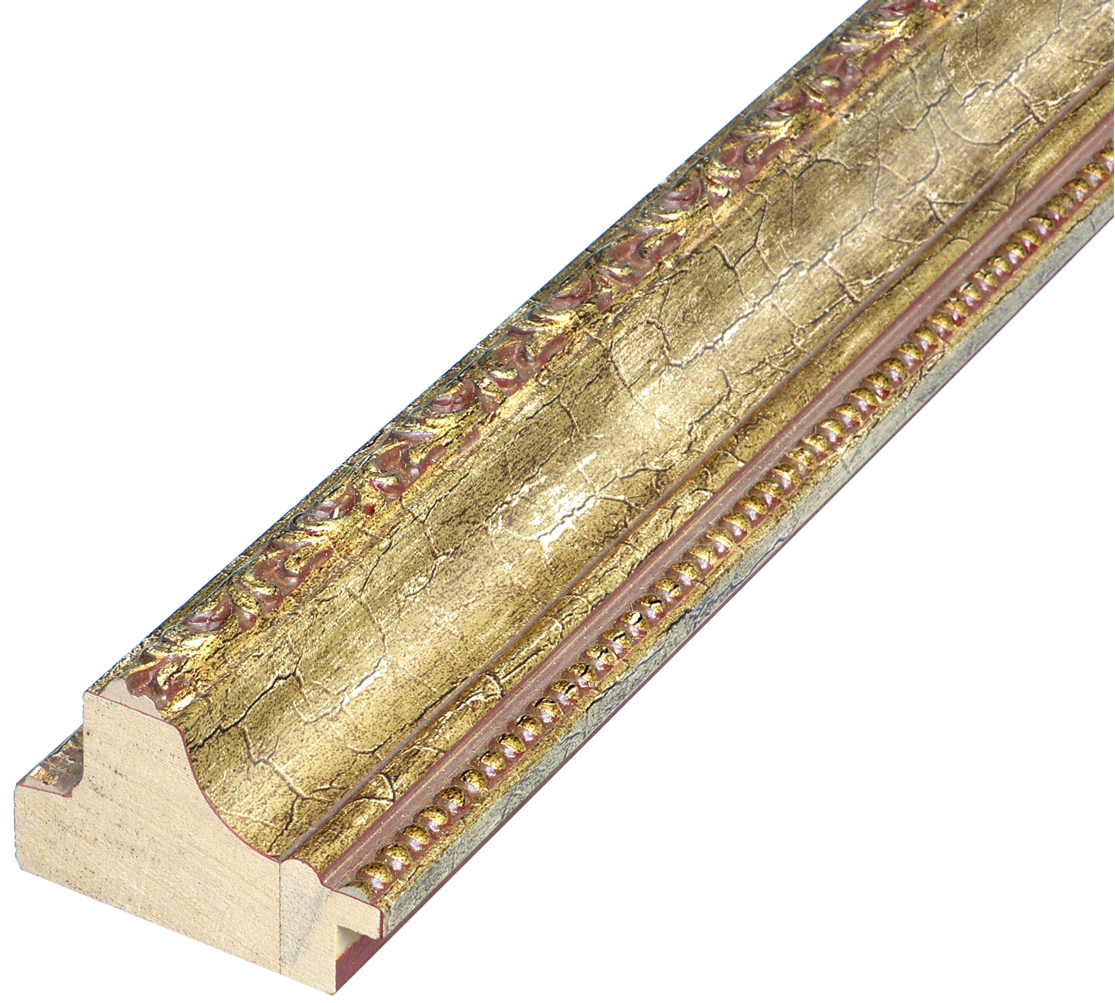 Profil pin îmbinat Înălț.35 mm Lăț.53 - auriu, decorațiuni în relief - 531ORO