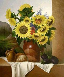 Pictura: Vază cu floarea soarelui - cm 50x70