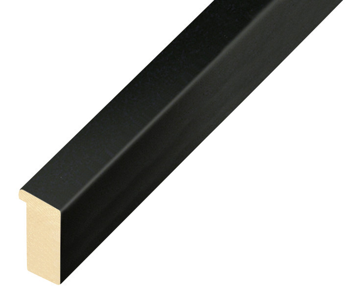 Profil ayous plat Lățime 15 mm Înălțime 25 - negru mat - 608NERO