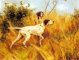 Pictura: Câine de vânătoare - cm 50x70