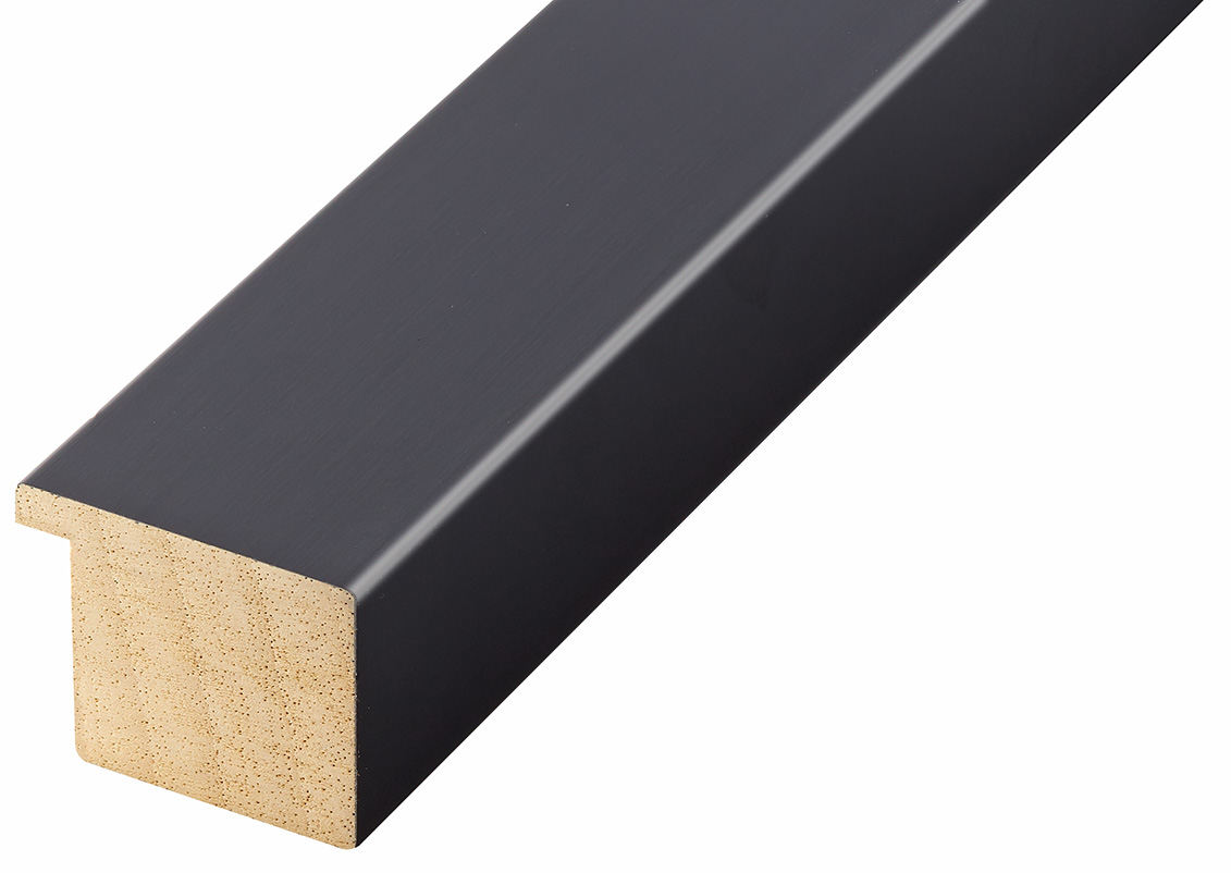 Profil ayous plat Lățime 40 mm Înălțime 32 - negru mat