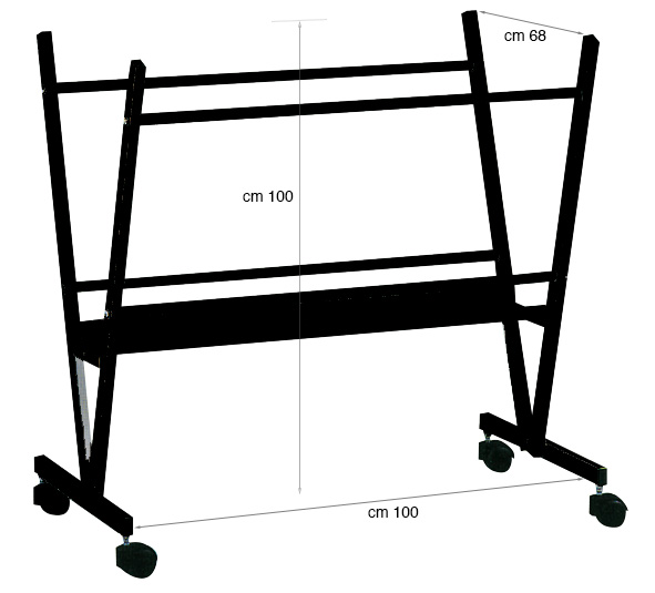 Suport negru pt. afise de aproximativ 70x100 cm