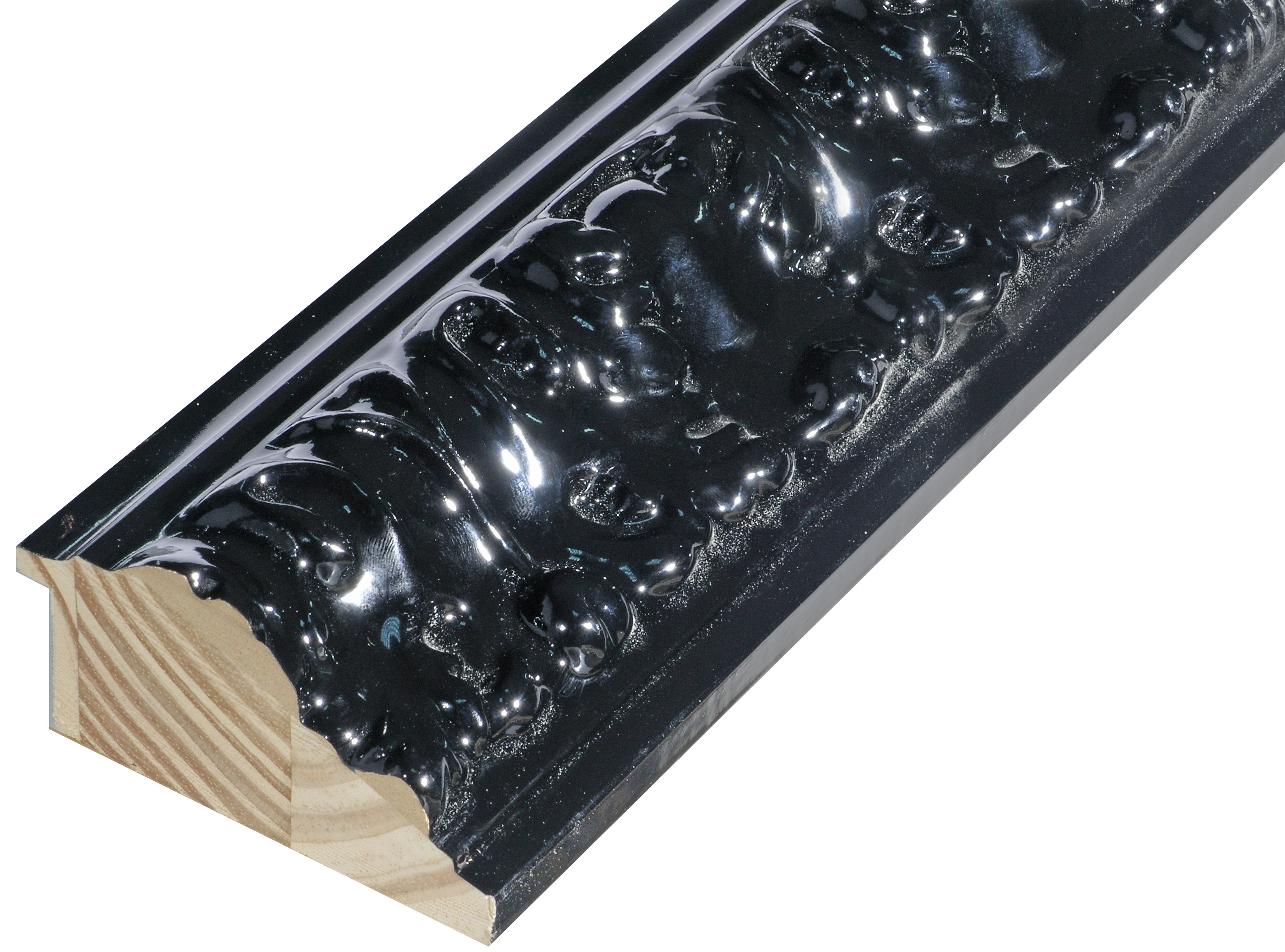 Profil pin îmbinat Lăț.85 mm Înălț.45 - negru, decorațiuni în relief - 932NERO