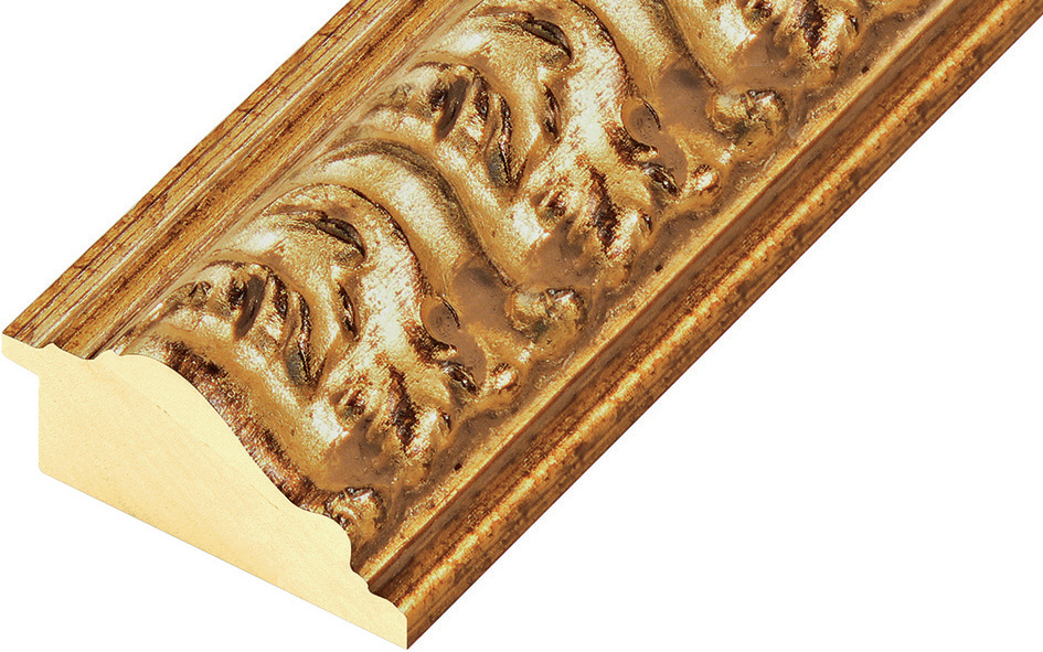 Profil ayous Lăț.85 mm Înălț.45 - auriu, decorațiuni în relief - 932ORO