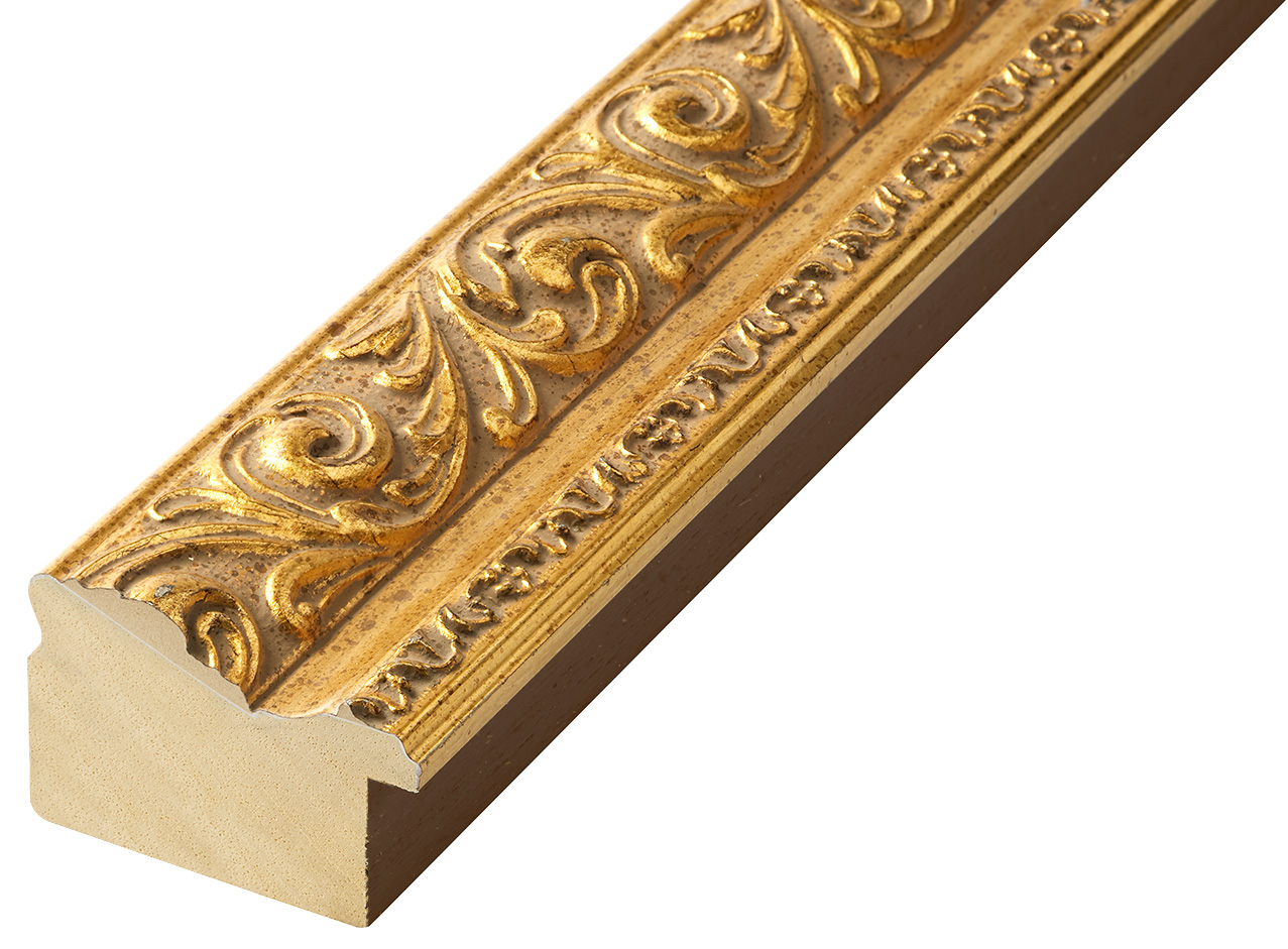 Profil ayous Lăț.64 mm Înălț.44 - auriu, decorațiuni în relief - 936ORO