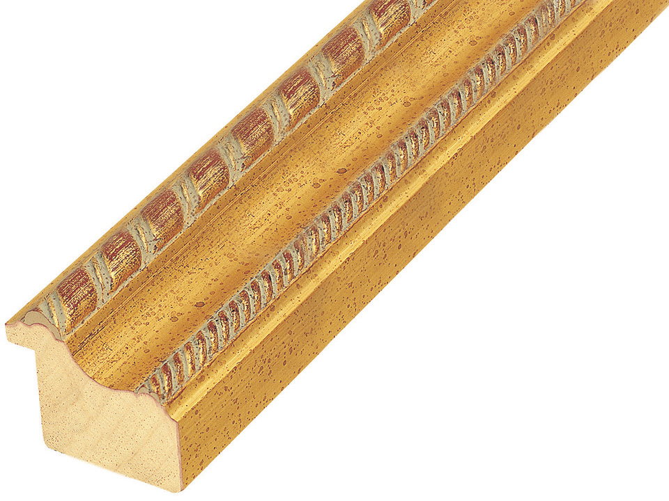 Profil ayous Lăț.45 mm Înălț.38 - auriu, decorațiuni în relief