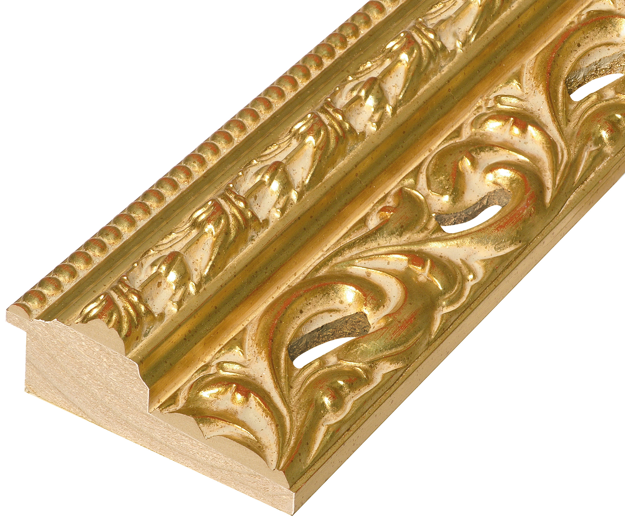 Profil pin îmbinat Lăț.100 mm - finisaj decorat - Auriu - 981ORO