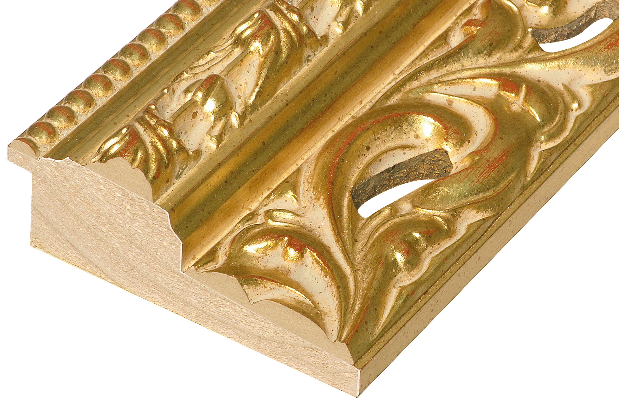 Profil pin îmbinat Lăț.100 mm - finisaj decorat - Auriu - 981ORO