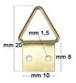 Agățători tip triunghi aurii n.1 - Blister 1000 buc.