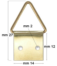 Agățători tip triunghi aurii n.3 - Blister 500 buc.