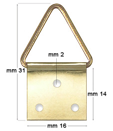 Agățători tip triunghi aurii n.4 - Blister 500 buc.