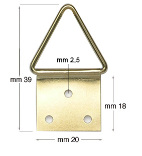 Agățători tip triunghi aurii n.5 - Blister 500 buc.
