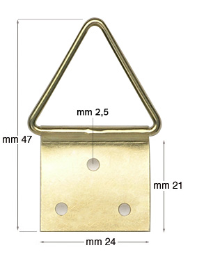 Agățători tip triunghi aurii n.6 - Blister 250 buc.