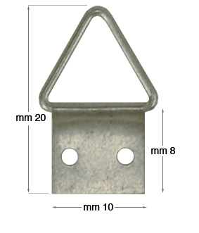 Agățători tip triunghi argintii n.1 - Blister 200 buc.