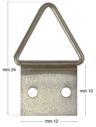 Agățători tip triunghi argintii n.2 - Blister 1000 buc.