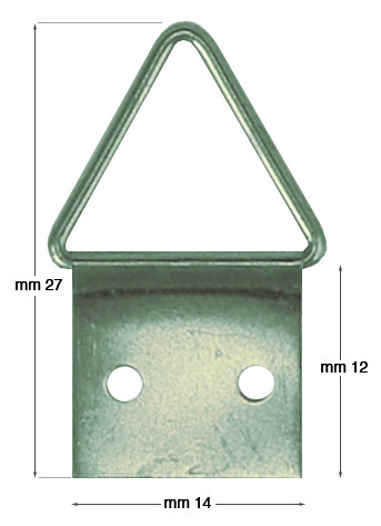 Agățători tip triunghi argintii n.3 - Blister 100 buc.