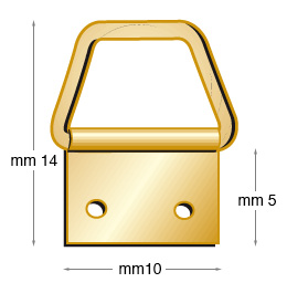 Agățători trapezoidale aurii n.1 - Blister 1000 buc.